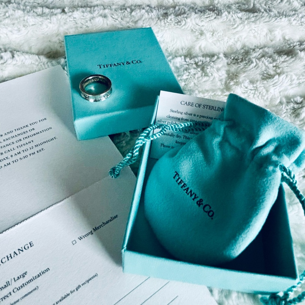 Tiffany & Co. 1837 Silver Ring with Original Packaging